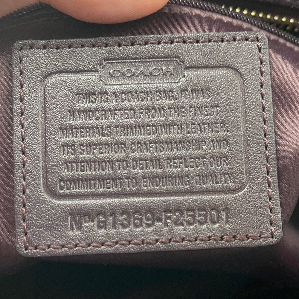 Coach Taylor Op Art Alexis Eggplant Purple Women's Bag G1369-F25501 Coach Classy - Picture 2 of 10